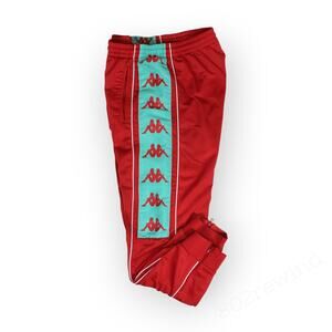 Large Kappa TrackPant 222 Banda 10 Alen Red Turquoise White Jogger